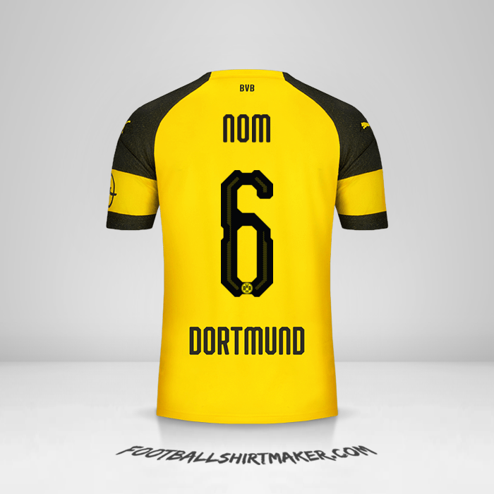 Maillot Borussia Dortmund 2018/19 -  nom - 6