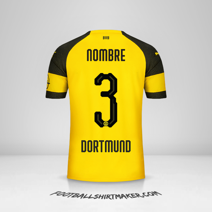Jersey Borussia Dortmund 2018/19 -  nombre - 3