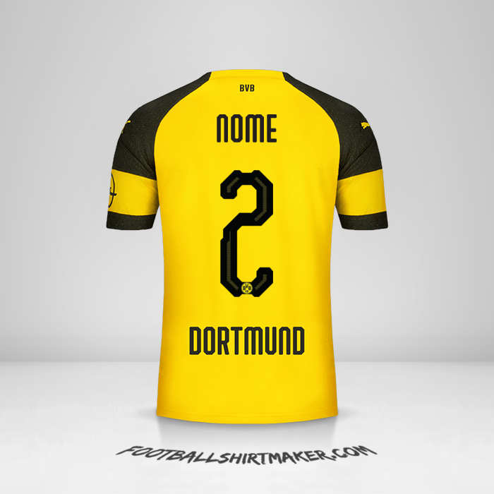 Camisola Borussia Dortmund 2018/19 -  nome - 2