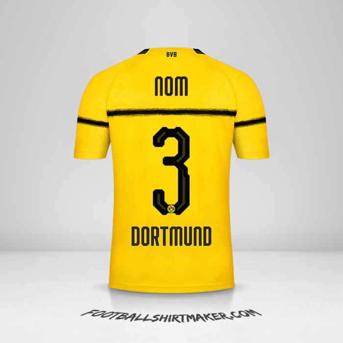 Maillot Borussia Dortmund Cup 2018/19 -  nom - 3