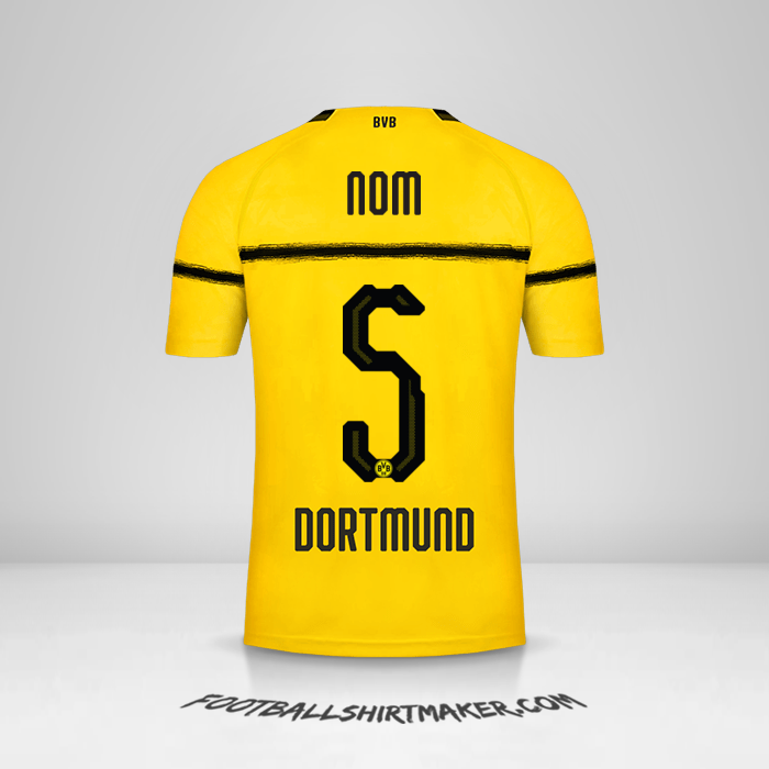 Maillot Borussia Dortmund Cup 2018/19 -  nom - 5