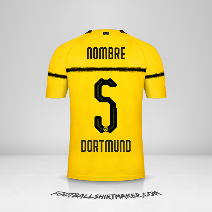 Camiseta Borussia Dortmund Cup 2018/19 -  nombre - 5