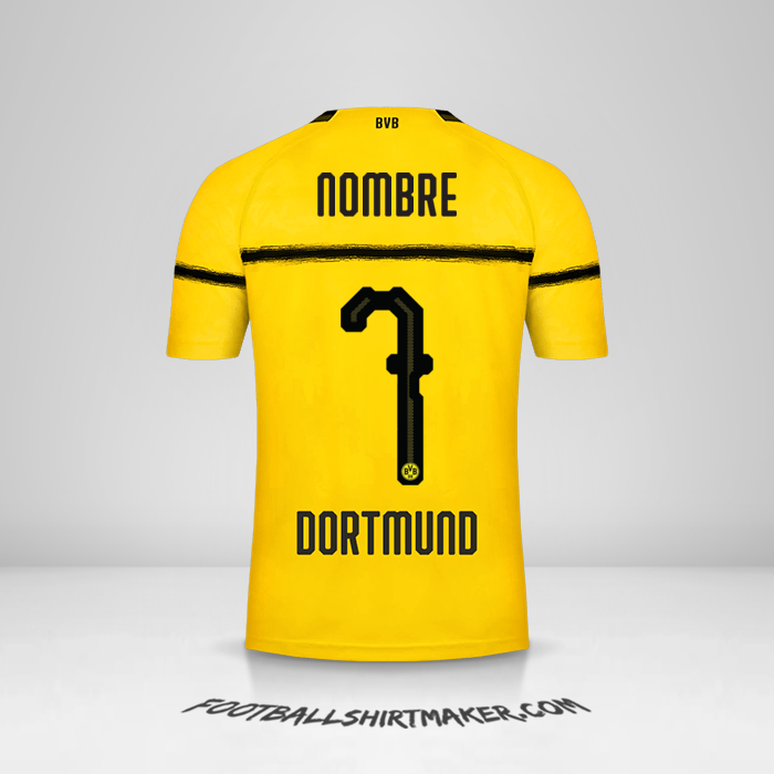 Camiseta Borussia Dortmund Cup 2018/19 -  nombre - 7
