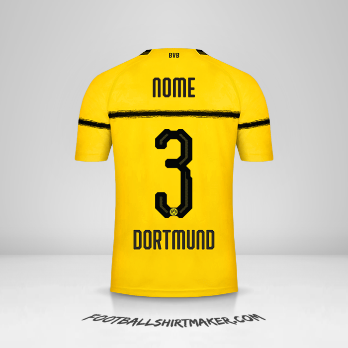 Camisola Borussia Dortmund Cup 2018/19 -  nome - 3