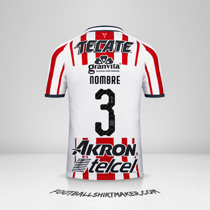 Jersey Guadalajara 2018/19 -  nombre - 3