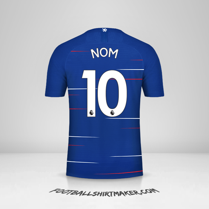 Maillot Chelsea 2018/19 -  nom - 10
