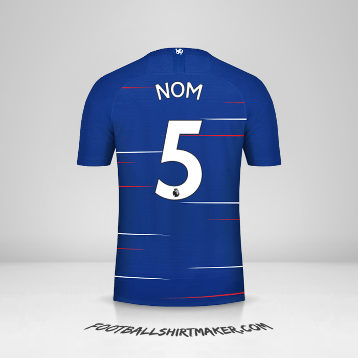 Maillot Chelsea 2018/19 -  nom - 5