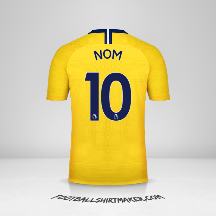 Maillot Chelsea 2018/19 Extérieur -  nom - 10