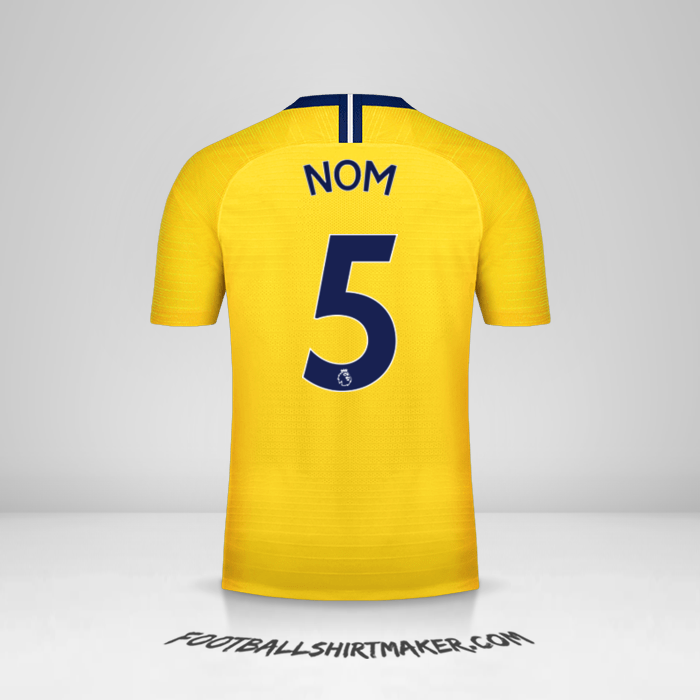 Maillot Chelsea 2018/19 Extérieur -  nom - 5