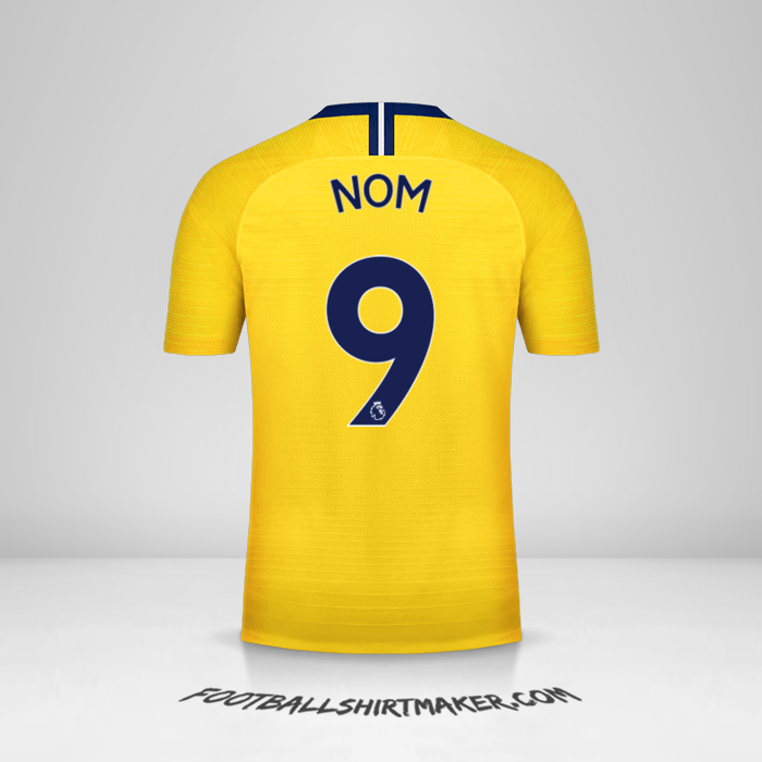 Maillot Chelsea 2018/19 Extérieur -  nom - 9