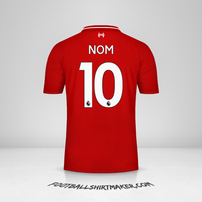 Maillot Liverpool FC 2018/19 -  nom - 10