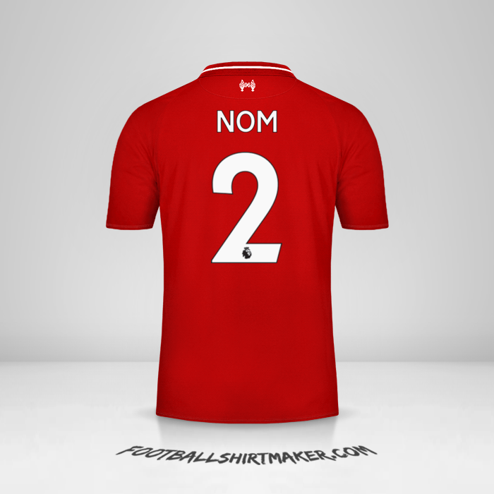 Maillot Liverpool FC 2018/19 -  nom - 2