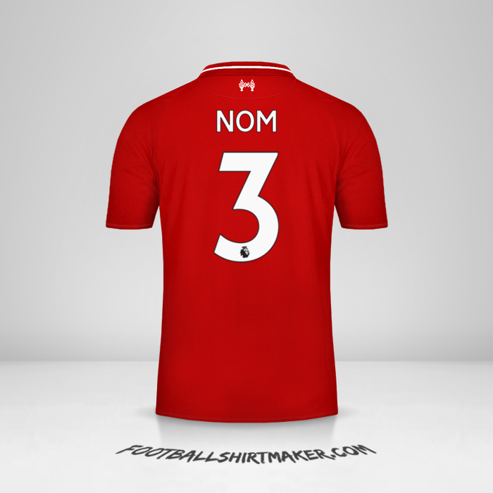 Maillot Liverpool FC 2018/19 -  nom - 3