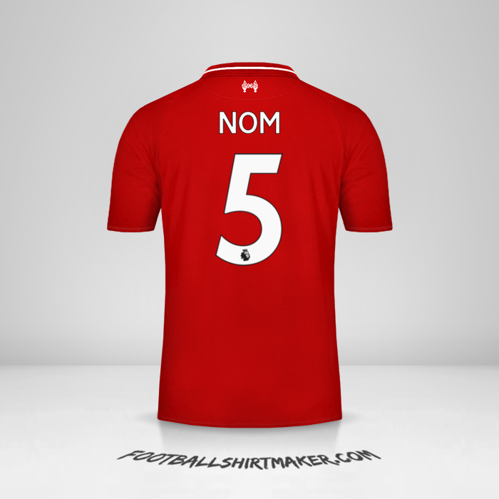 Maillot Liverpool FC 2018/19 -  nom - 5