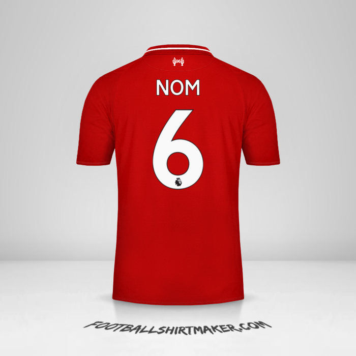 Maillot Liverpool FC 2018/19 -  nom - 6