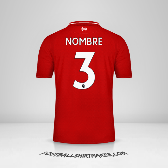 Camiseta Liverpool FC 2018/19 -  nombre - 3