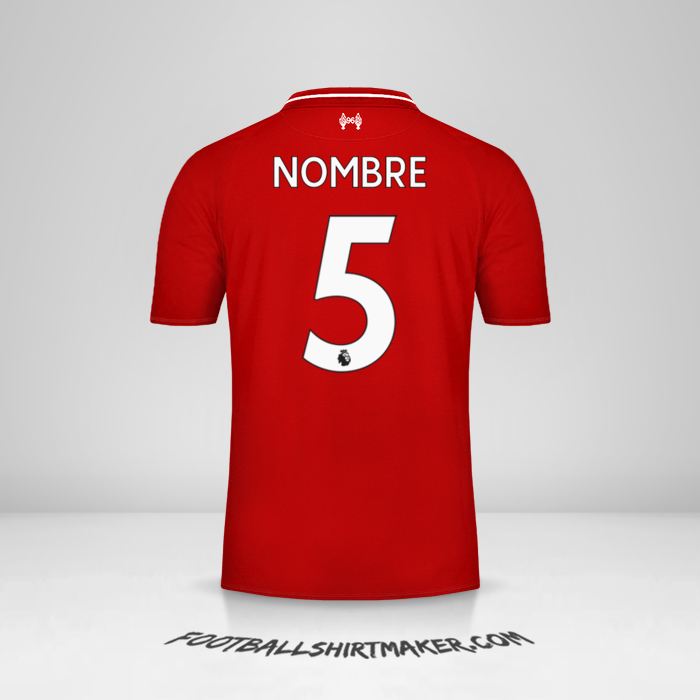 Camiseta Liverpool FC 2018/19 -  nombre - 5