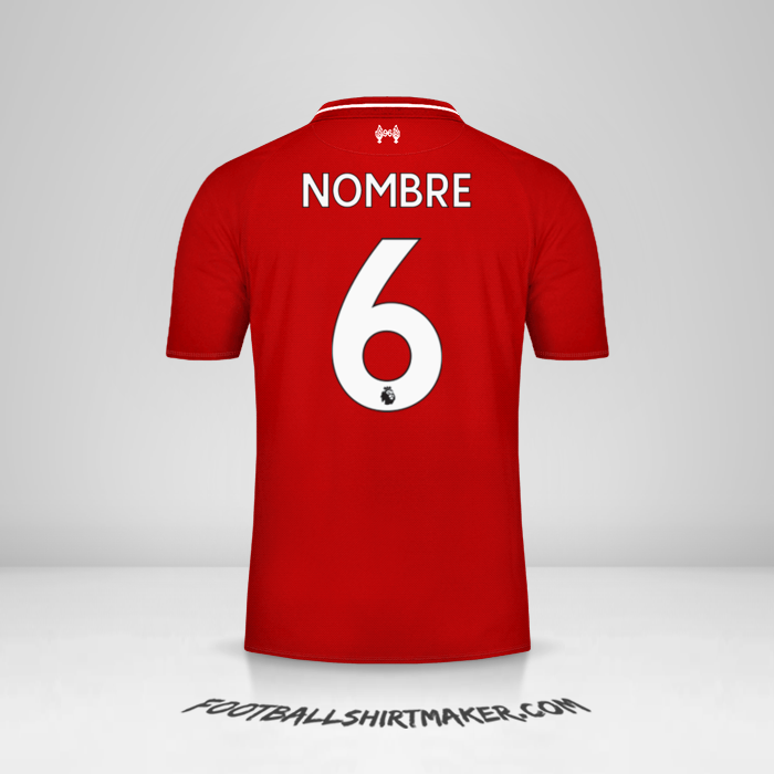 Jersey Liverpool FC 2018/19 -  nombre - 6