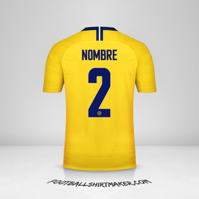 Jersey Chelsea Cup 2018/19 Visita -  nombre - 2