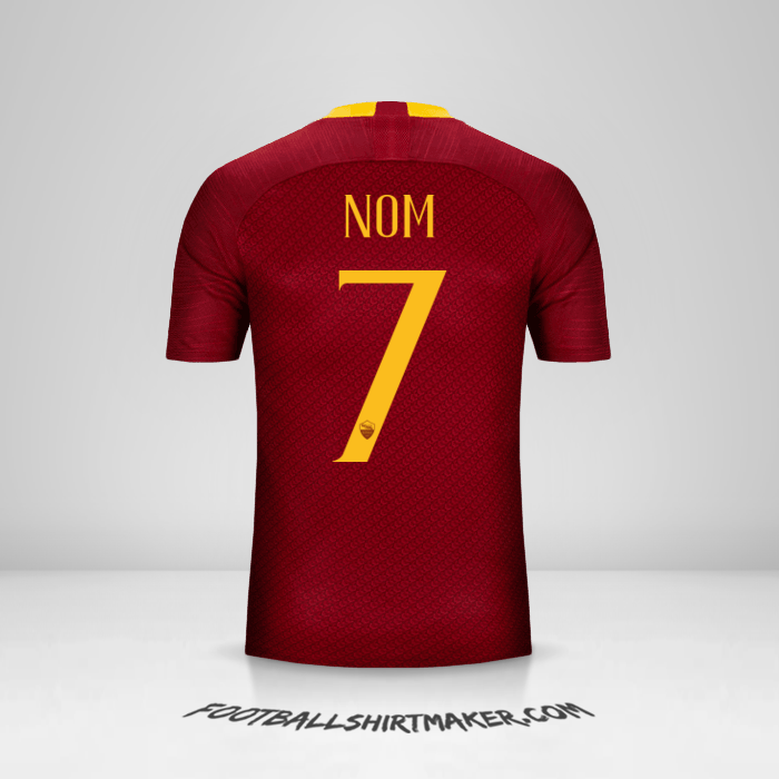 Maillot AS Roma 2018/19 -  nom - 7