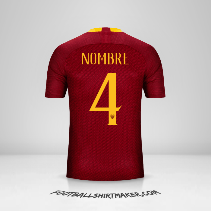 Jersey AS Roma 2018/19 -  nombre - 4