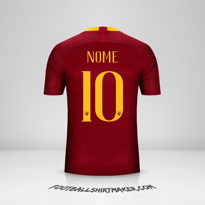 Camisa AS Roma 2018/19 -  nome - 10
