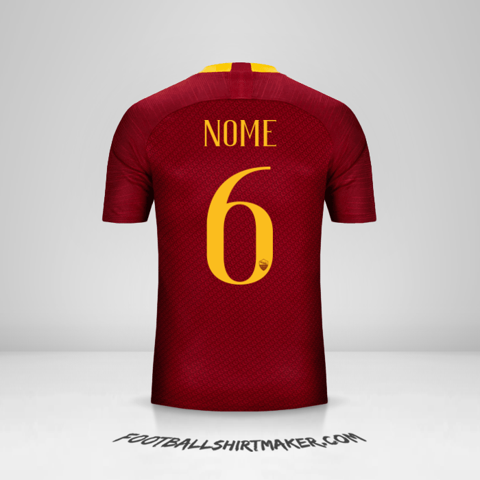 Camisola AS Roma 2018/19 -  nome - 6