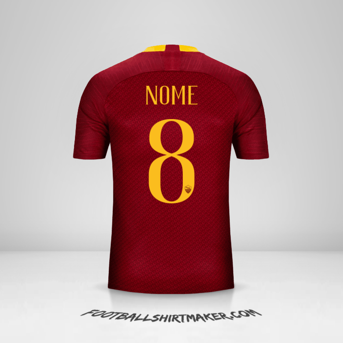 Camisa AS Roma 2018/19 -  nome - 8