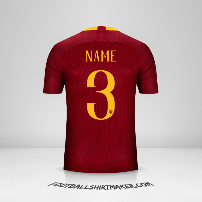 Shirt AS Roma 2018/19 -  name - 3