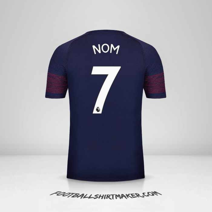 Maillot Arsenal 2018/19 Extérieur -  nom - 7