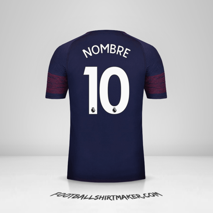 Jersey Arsenal 2018/19 Visita -  nombre - 10
