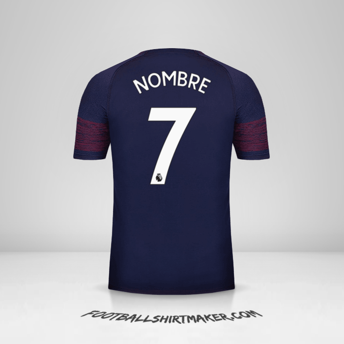 Camiseta Arsenal 2018/19 Visita -  nombre - 7