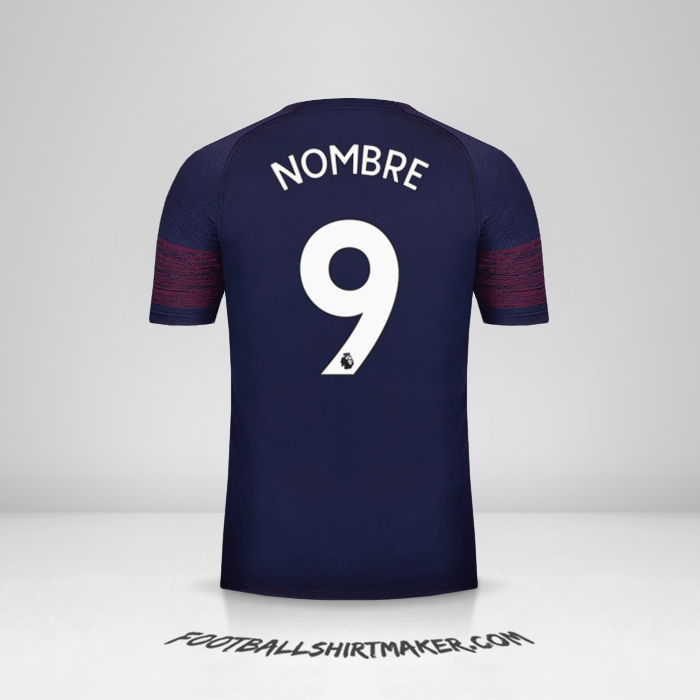 Jersey Arsenal 2018/19 Visita -  nombre - 9