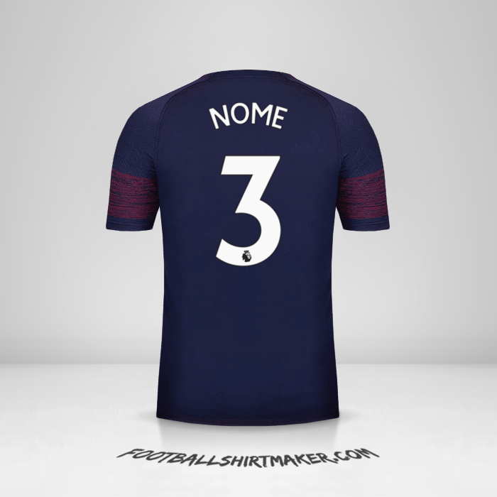 Maglia Arsenal 2018/19 Seconda -  nome - 3