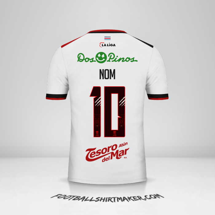 Maillot Liga Deportiva Alajuelense 2018 Extérieur -  nom - 10