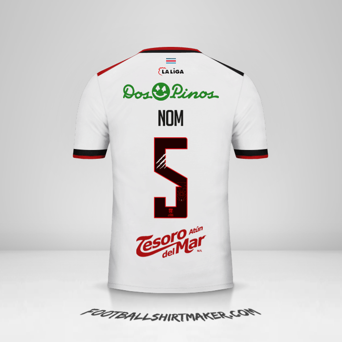 Maillot Liga Deportiva Alajuelense 2018 Extérieur -  nom - 5