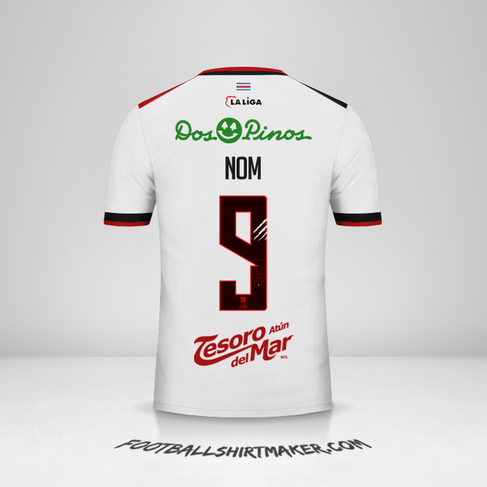 Maillot Liga Deportiva Alajuelense 2018 Extérieur -  nom - 9