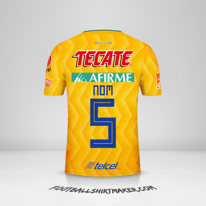 Maillot Tigres UANL 2018/19 -  nom - 5