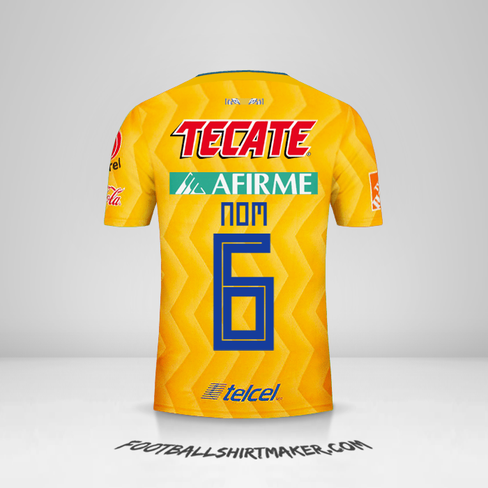 Maillot Tigres UANL 2018/19 -  nom - 6