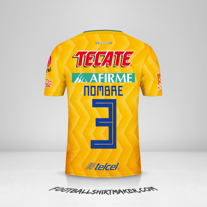 Jersey Tigres UANL 2018/19 -  nombre - 3