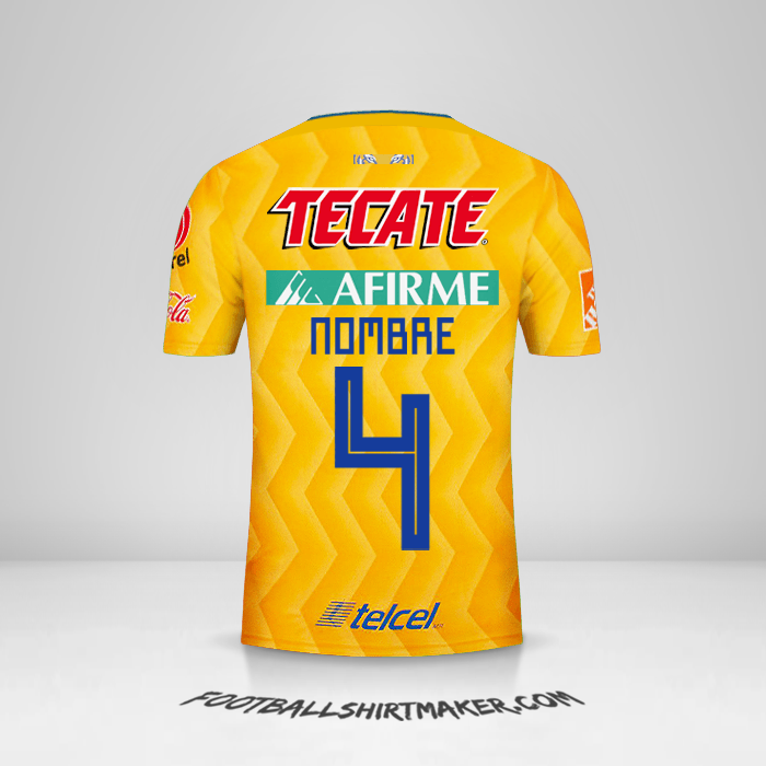Jersey Tigres UANL 2018/19 -  nombre - 4