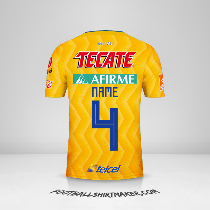 Jersey Tigres UANL 2018/19 -  name - 4