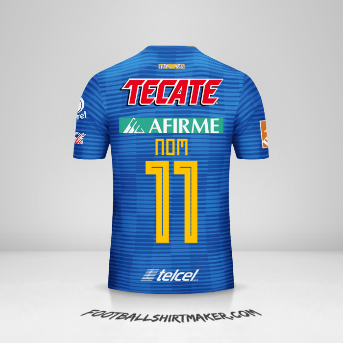 Maillot Tigres UANL 2018/19 Extérieur -  nom - 11