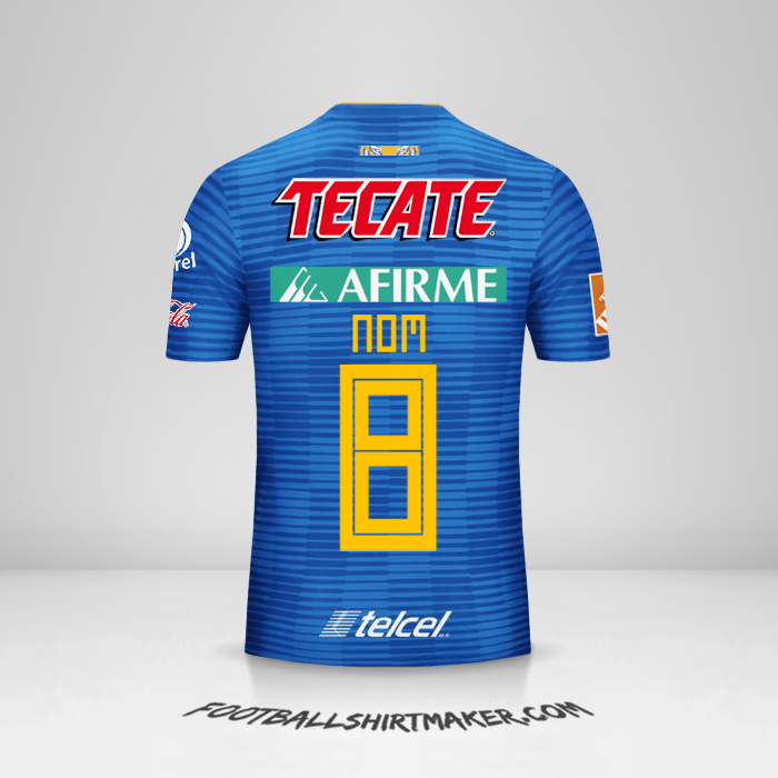 Maillot Tigres UANL 2018/19 Extérieur -  nom - 8