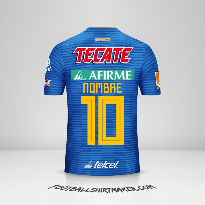 Jersey Tigres UANL 2018/19 Visita -  nombre - 10