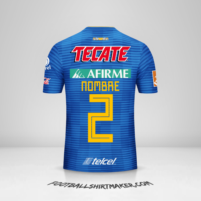 Camiseta Tigres UANL 2018/19 Visita -  nombre - 2