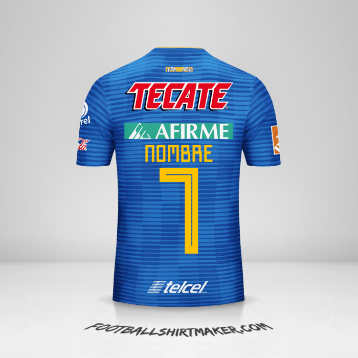 Jersey Tigres UANL 2018/19 Visita -  nombre - 7