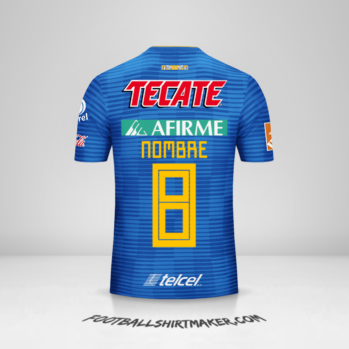Jersey Tigres UANL 2018/19 Visita -  nombre - 8