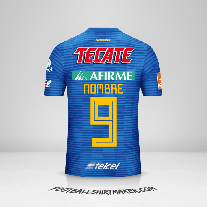 Jersey Tigres UANL 2018/19 Visita -  nombre - 9