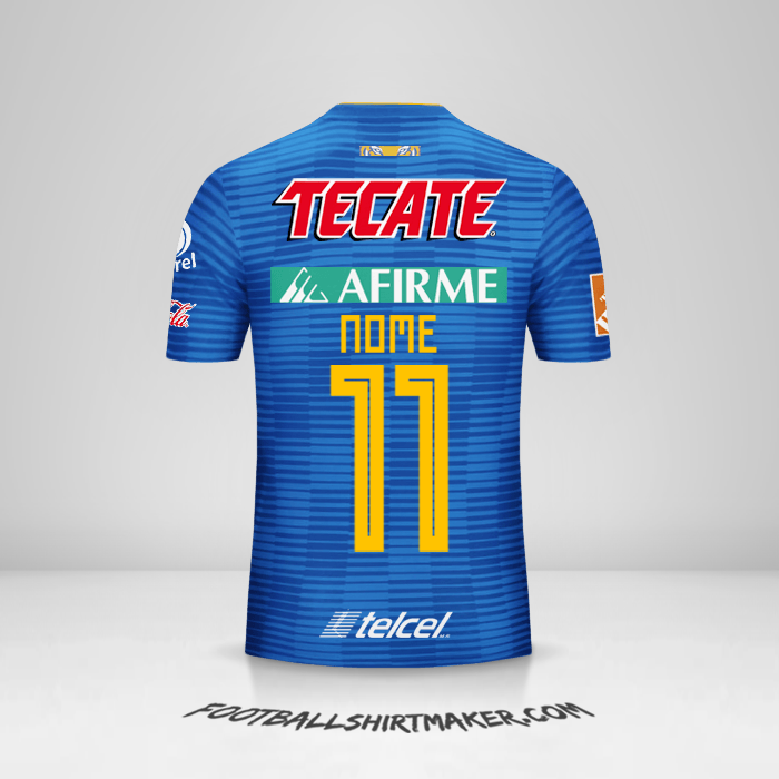 Camisa Tigres UANL 2018/19 Alternativa -  nome - 11